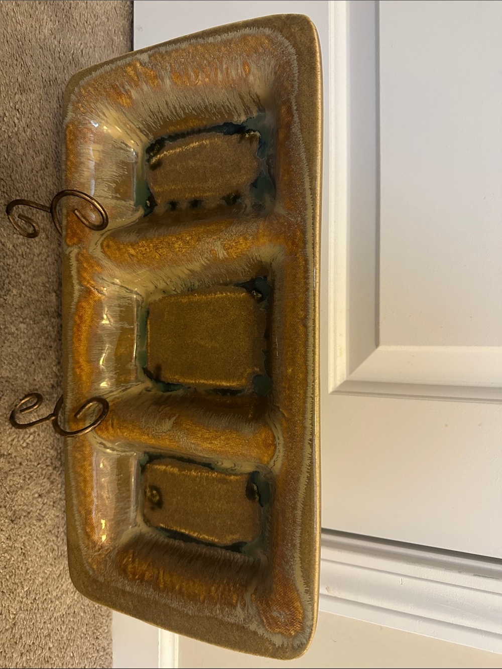Mississippi made pottery serving tray